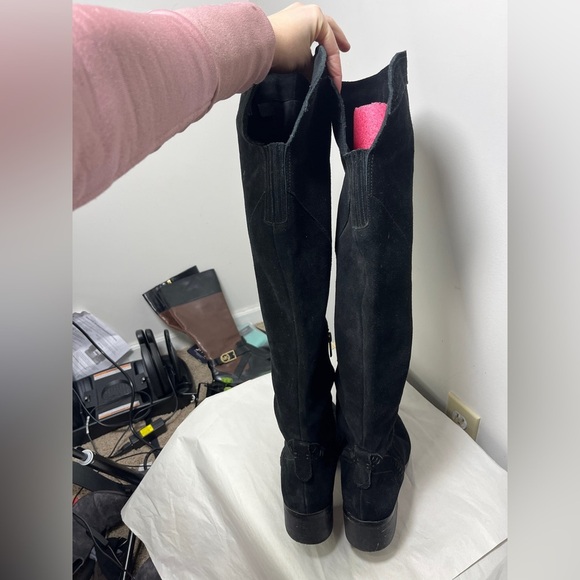 Vince Camuto Karinda Black Suede Over The Knee Boot Sz 10 - Picture 10 of 15